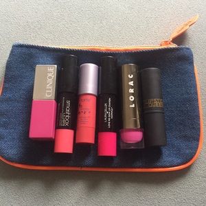 6 Prestige Brands Lipsticks + Bag